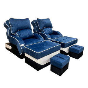 Dual Seater Luxury Electric Pedicure & Massage Integrated Sofa Set, Adjustable Backrest & Lifting Footrest Spa Recliner with German OKIN Silent Motor